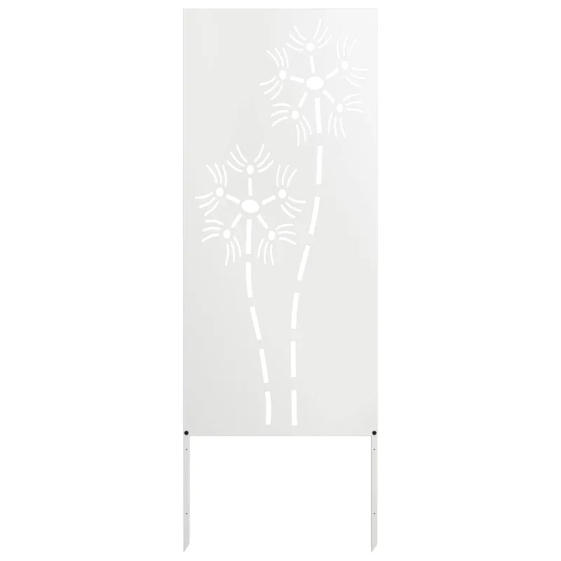 Sodo privatumo ekranas „Fretwork“ Balta 50 x 140 cm