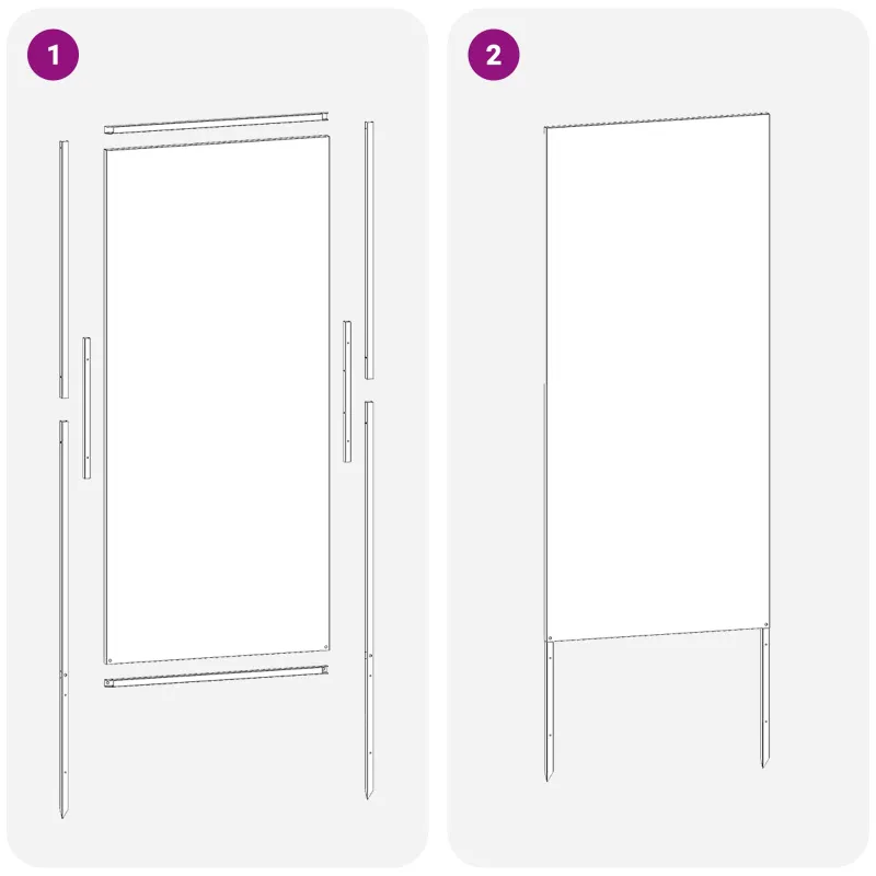 Sodo privatumo ekranas „Fretwork“ Sidabro 50 x 140 cm