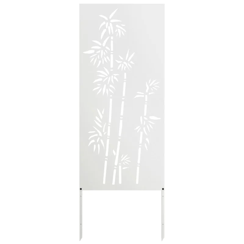 Sodo privatumo ekranas Gėlių Balta 50 x 140 cm