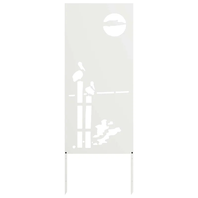 Sodo privatumo ekranas „Fretwork“ Balta 50 x 140 cm