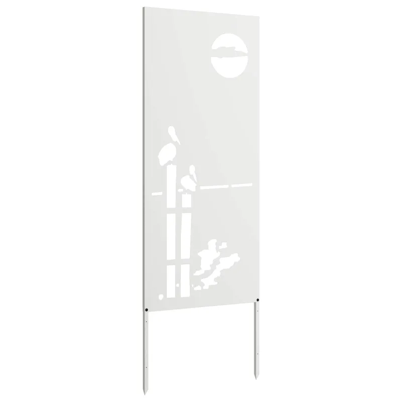 Sodo privatumo ekranas „Fretwork“ Balta 50 x 140 cm