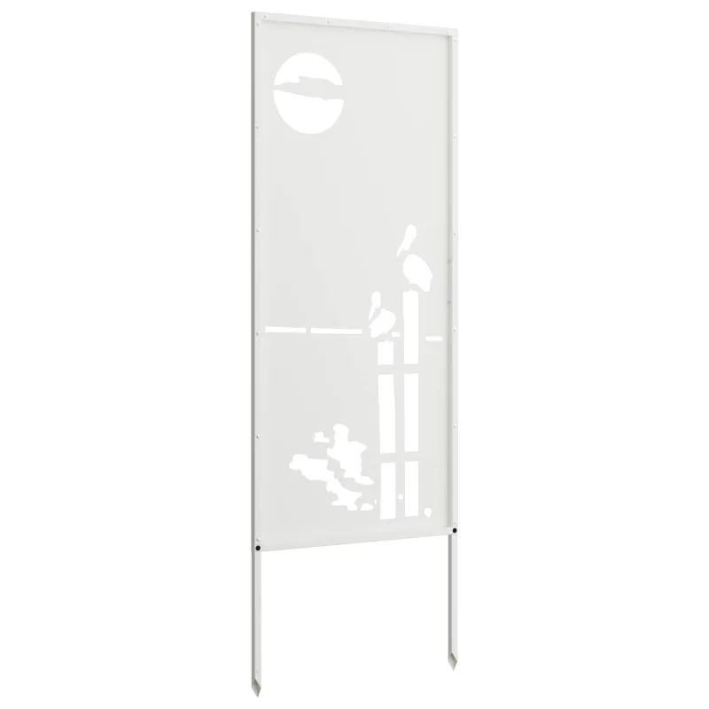 Sodo privatumo ekranas „Fretwork“ Balta 50 x 140 cm