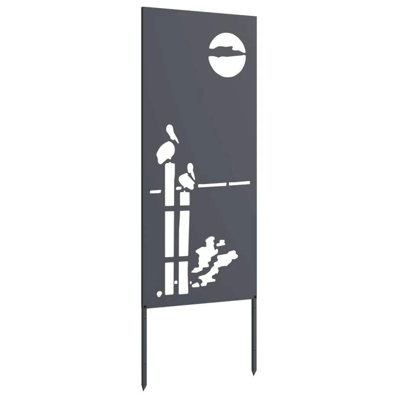 Sodo privatumo ekranas „Fretwork“ Antracitas 50 x 140 cm