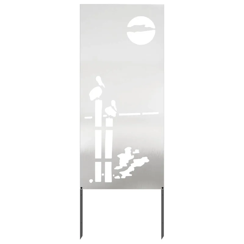 Sodo privatumo ekranas Sidabro 50 x 140 cm Nerūdijantis plienas