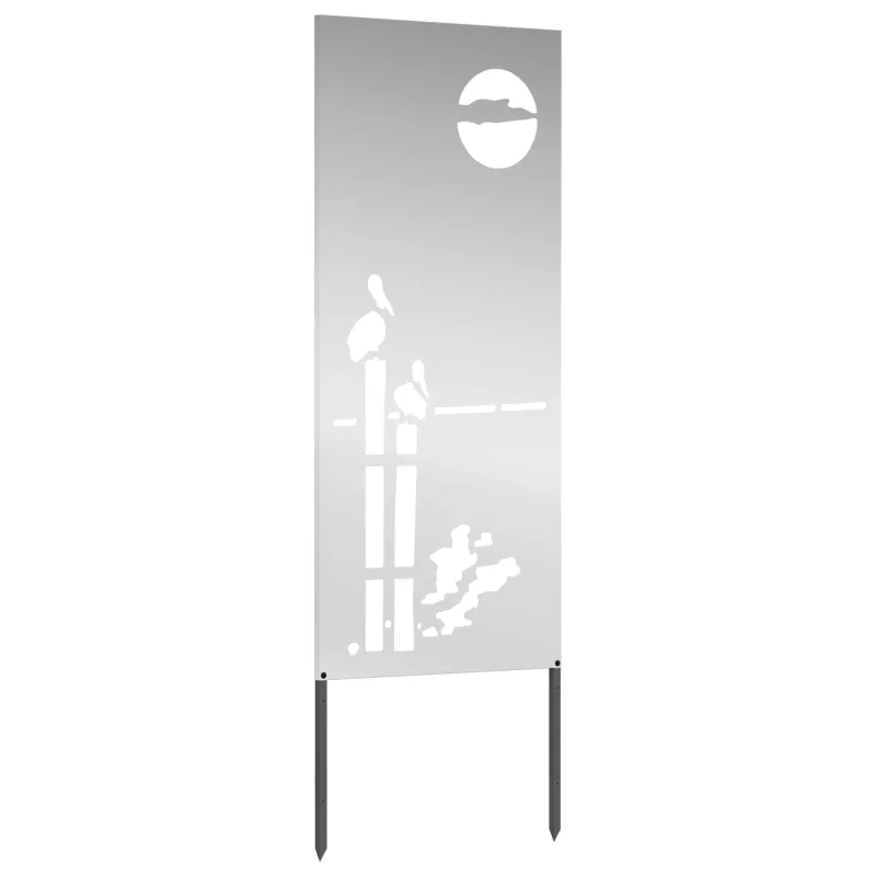 Sodo privatumo ekranas „Fretwork“ Sidabro 50 x 140 cm