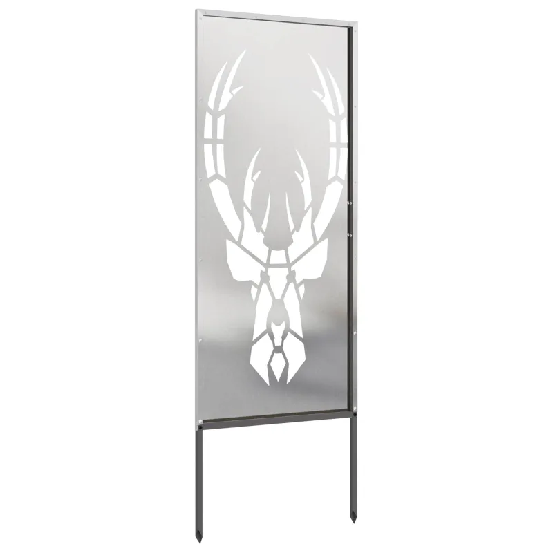 Sodo privatumo ekranas Sidabro 50 x 140 cm Nerūdijantis plienas