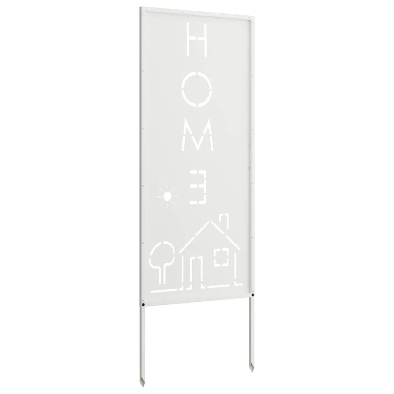 Sodo privatumo ekranas „Fretwork“ Balta 50 x 140 cm