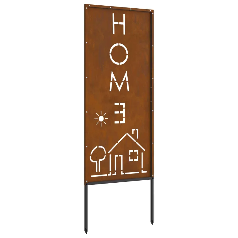 Sodo privatumo ekranas „Fretwork“ Rūdijanti 50 x 140 cm