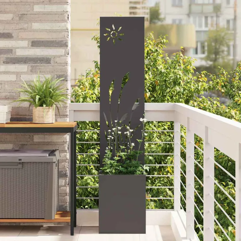 Sodo privatumo ekranas „Fretwork“ Juoda 32 x 150 cm