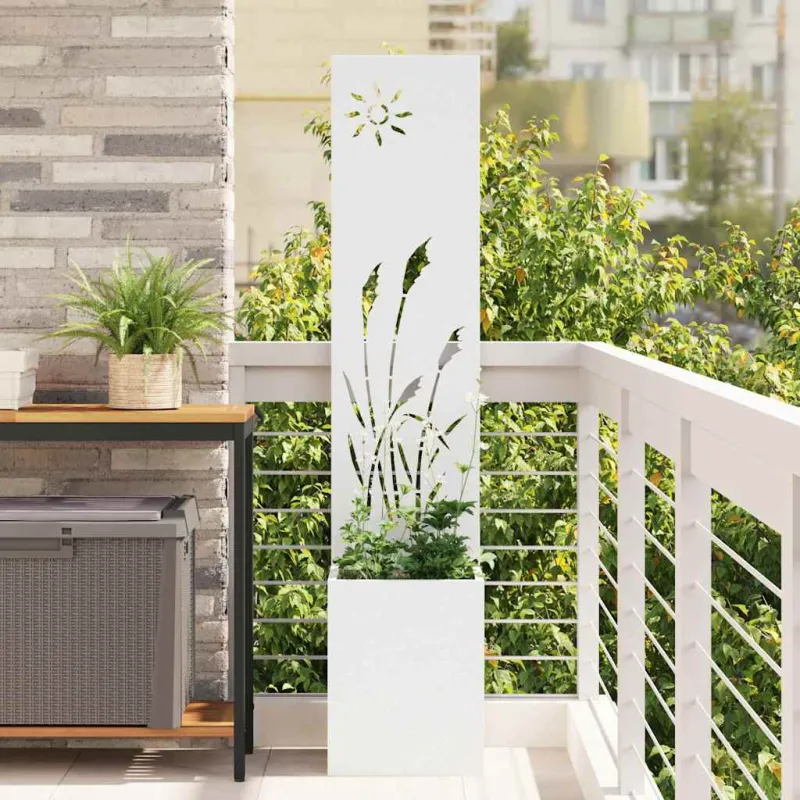 Sodo privatumo ekranas „Fretwork“ Balta 32 x 150 cm
