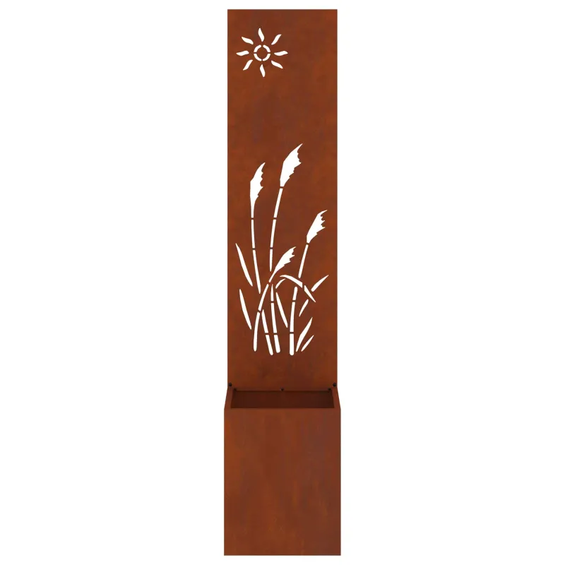 Sodo privatumo ekranas „Fretwork“ Rūdijanti 32 x 140 cm