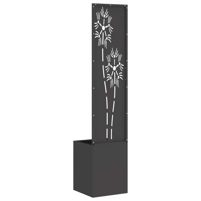Sodo privatumo ekranas Gėlių Juoda 32 x 150 cm