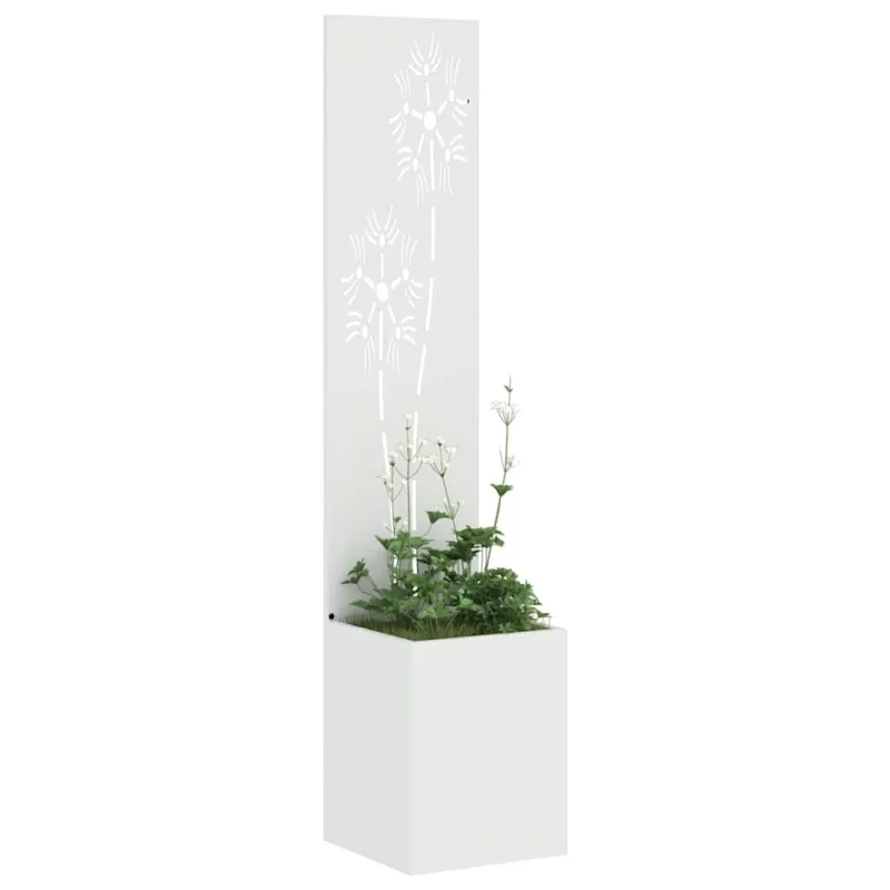 Sodo privatumo ekranas Gėlių Balta 32 x 150 cm