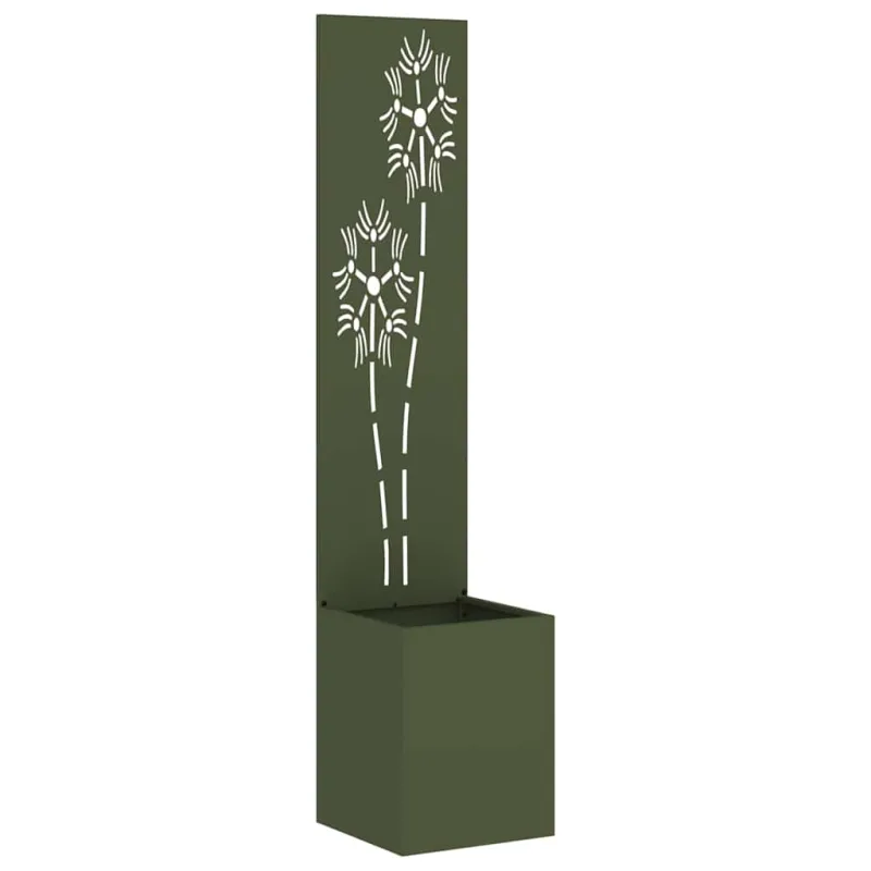 Sodo privatumo ekranas Gėlių Alyvuogių žalia 32 x 150 cm