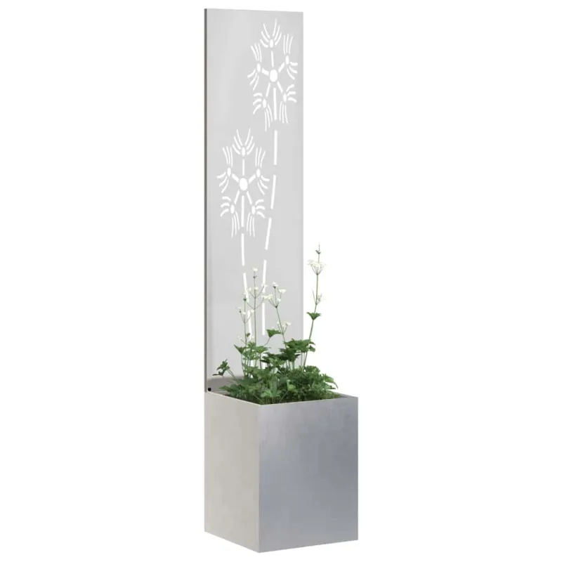 Sodo privatumo ekranas Gėlių Sidabrinė 32 x 150 cm