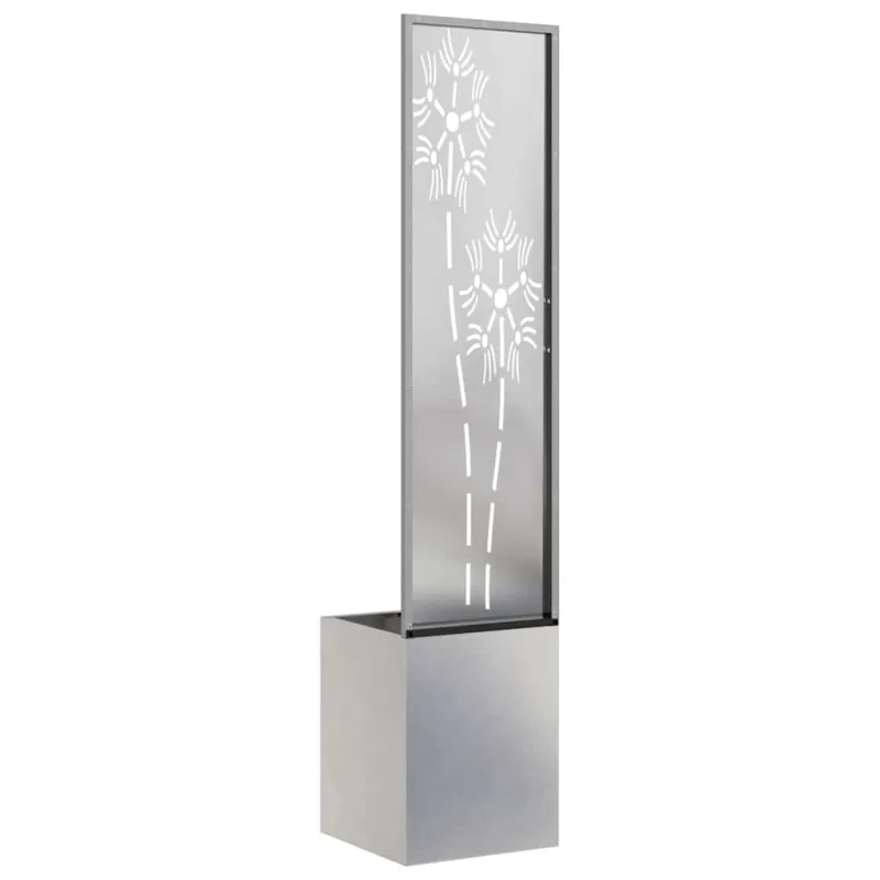 Sodo privatumo ekranas Gėlių Sidabrinė 32 x 150 cm