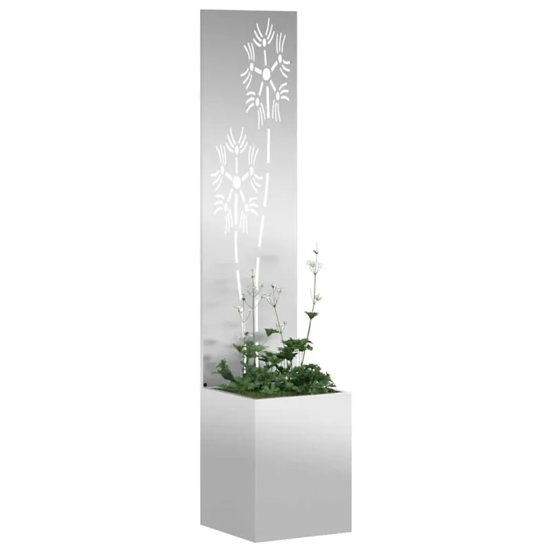 Sodo privatumo ekranas Gėlių Sidabro 32 x 150 cm