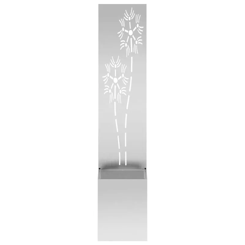 Sodo privatumo ekranas Gėlių Sidabro 32 x 150 cm