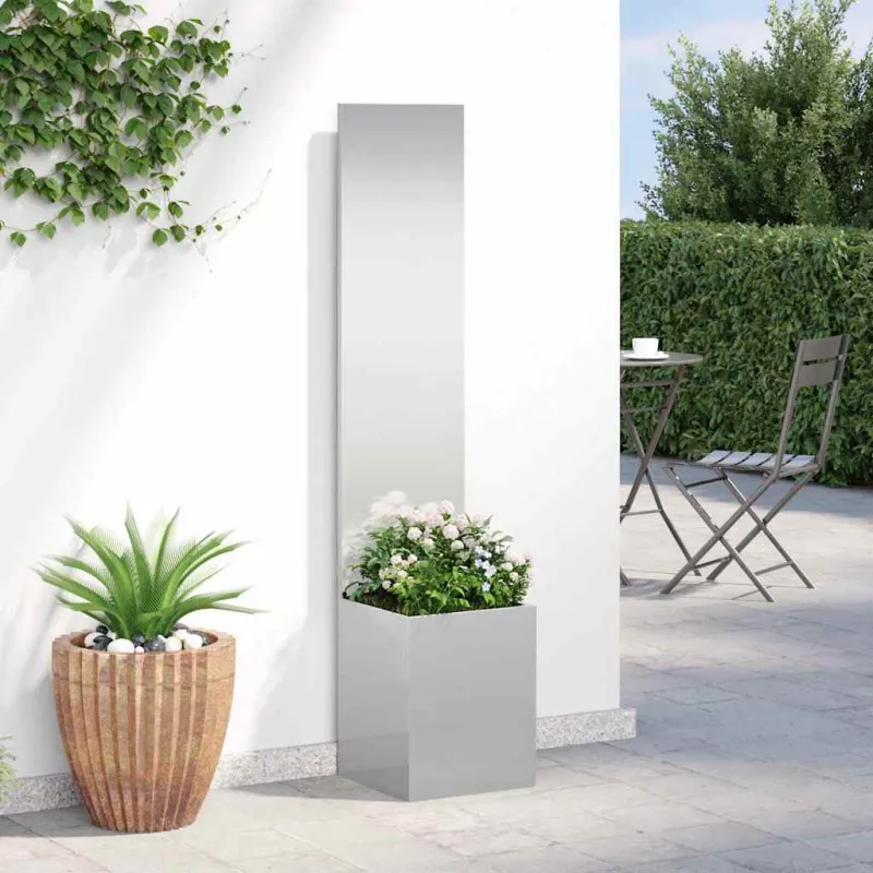 Sodo privatumo ekranas „Fretwork“ Sidabrinė 32 x 150 cm