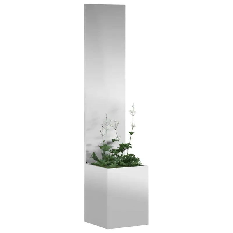 Sodo privatumo ekranas „Fretwork“ Sidabro 32 x 150 cm