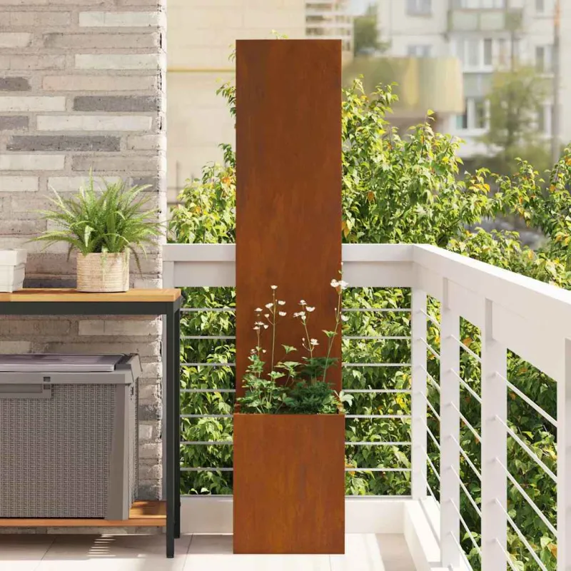 Sodo privatumo ekranas „Fretwork“ Rūdijanti 32 x 150 cm