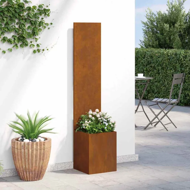 Sodo privatumo ekranas „Fretwork“ Rūdijanti 32 x 150 cm