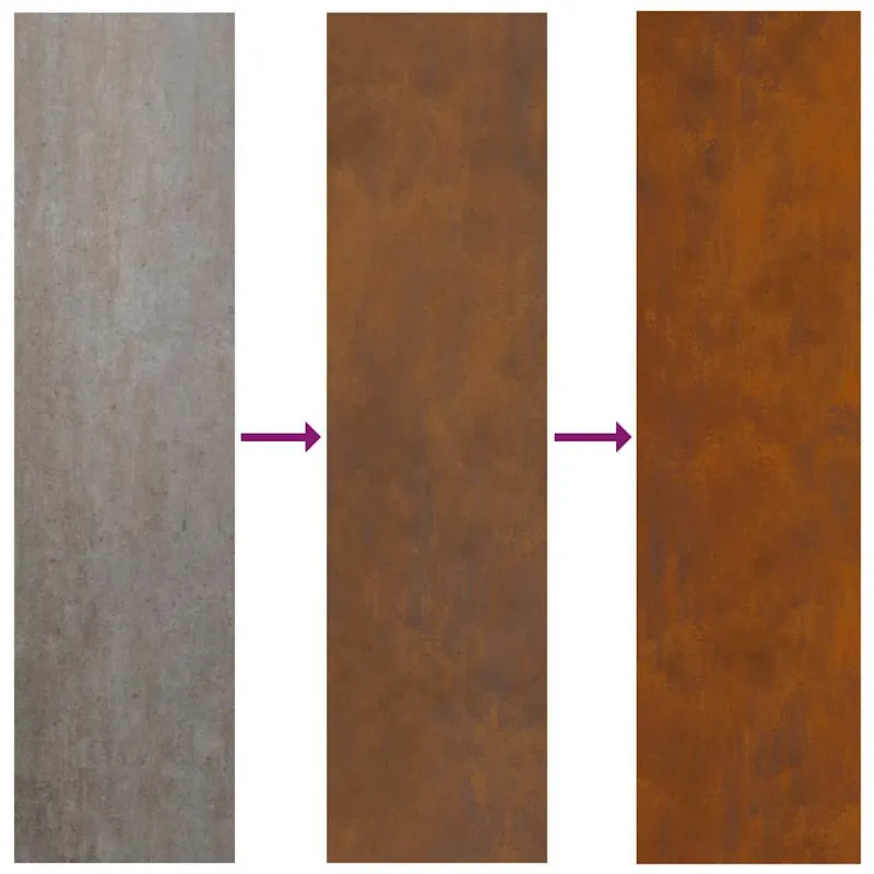 Sodo privatumo ekranas „Fretwork“ Rūdijanti 32 x 150 cm
