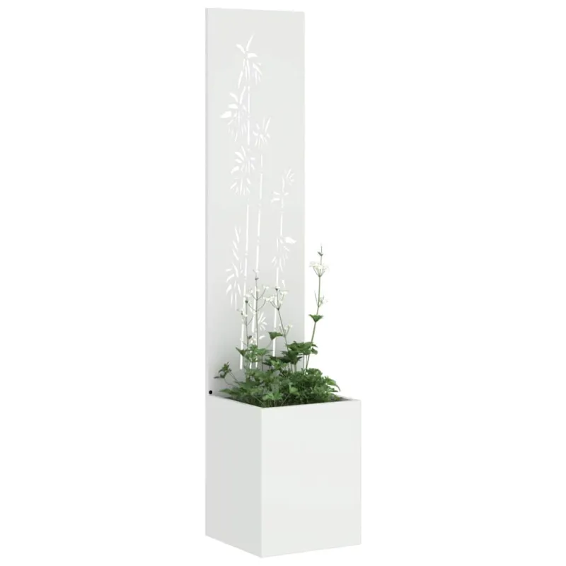 Sodo privatumo ekranas Gėlių Balta 32 x 150 cm
