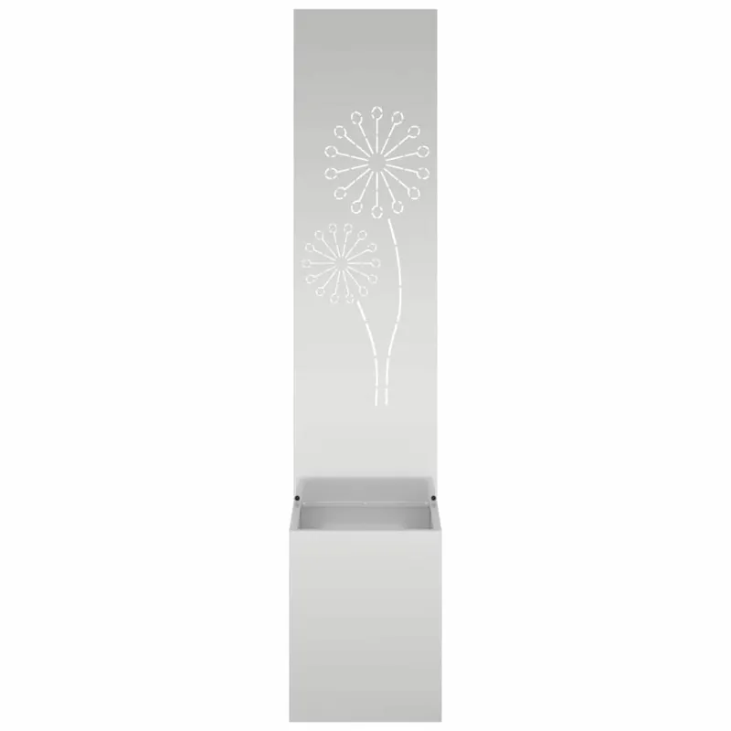 Sodo privatumo ekranas „Fretwork“ Sidabro 32 x 150 cm