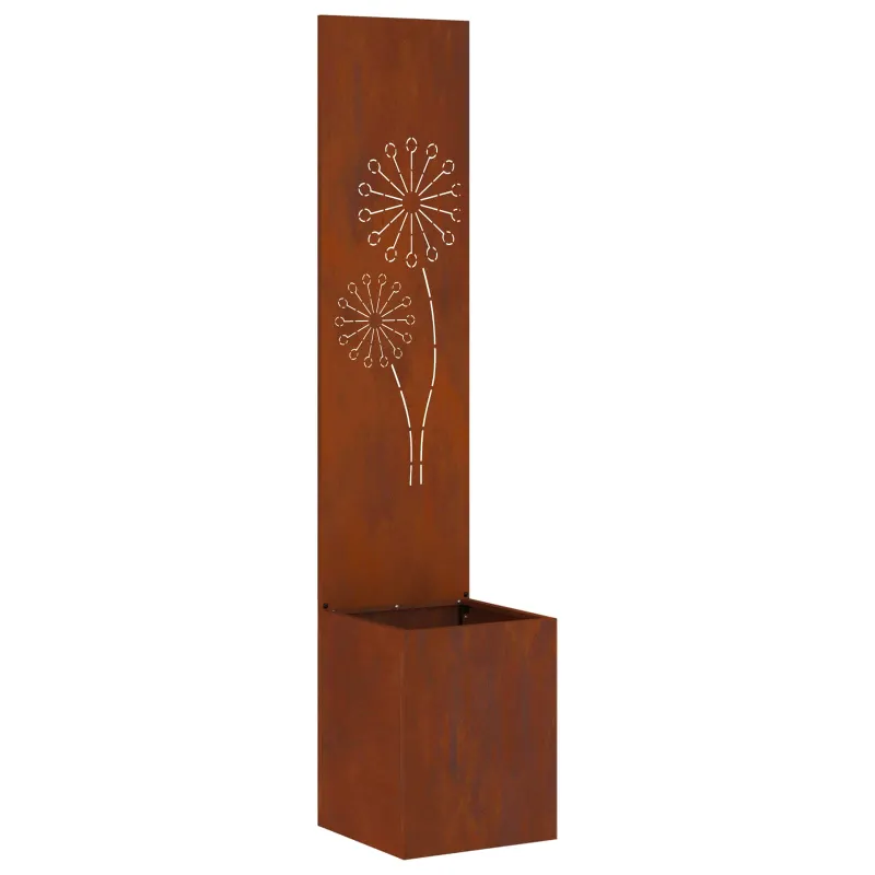 Sodo privatumo ekranas „Fretwork“ Rūdijanti 32 x 32 x 150 cm