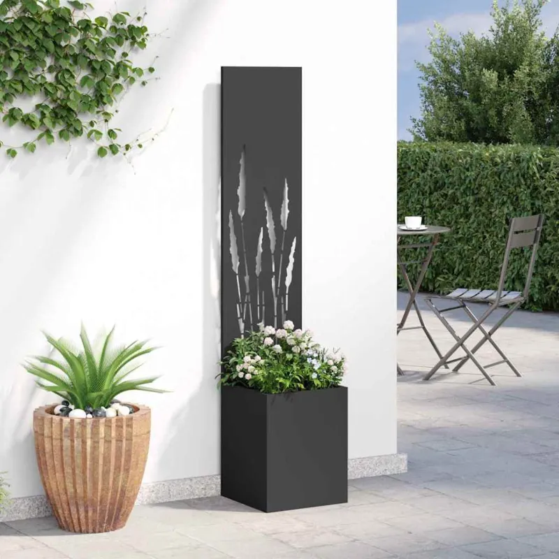 Sodo privatumo ekranas „Fretwork“ Juoda 32 x 32 x 150 cm