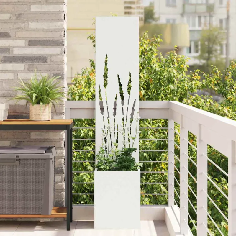 Sodo privatumo ekranas „Fretwork“ Balta 32 x 150 cm