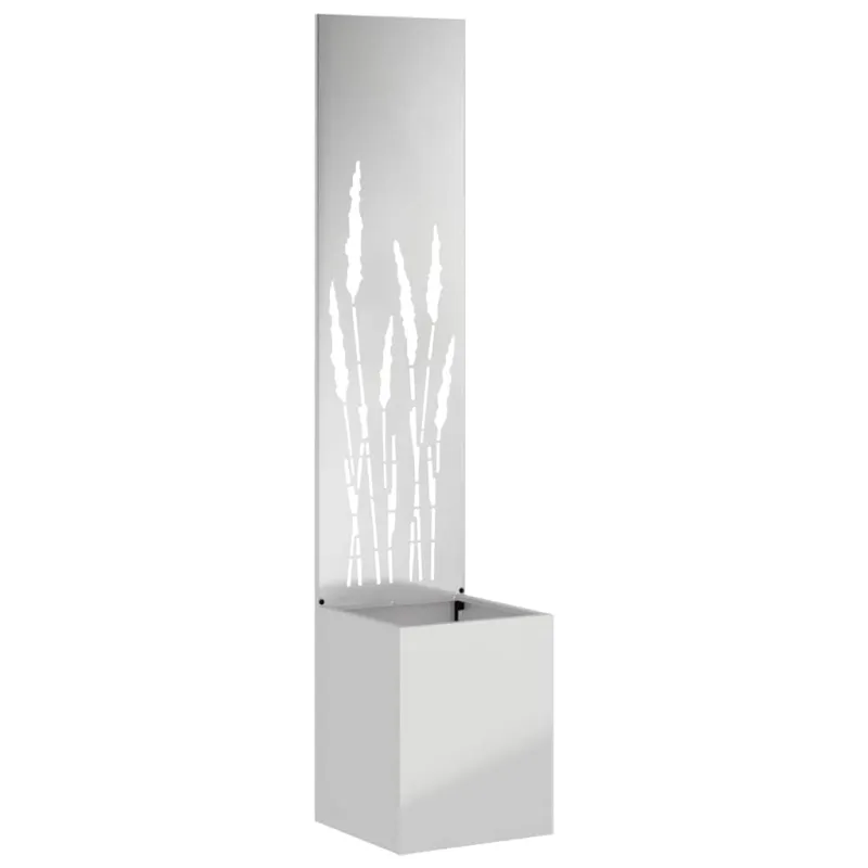Sodo privatumo ekranas „Fretwork“ Sidabro 32 x 150 cm