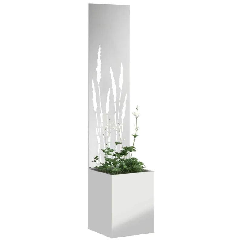Sodo privatumo ekranas „Fretwork“ Sidabro 32 x 150 cm