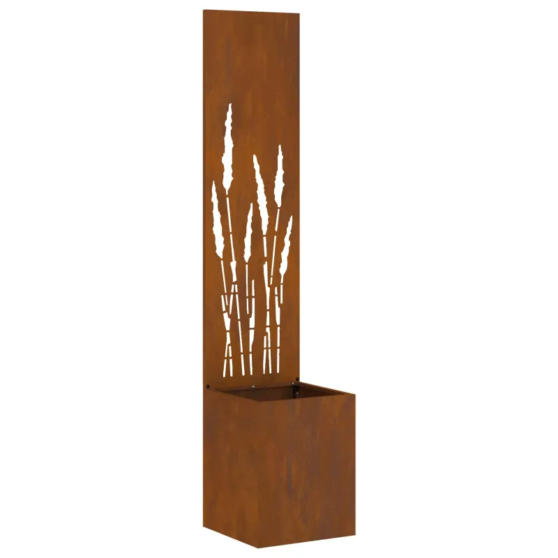 Sodo privatumo ekranas „Fretwork“ Rūdijanti 32 x 150 cm
