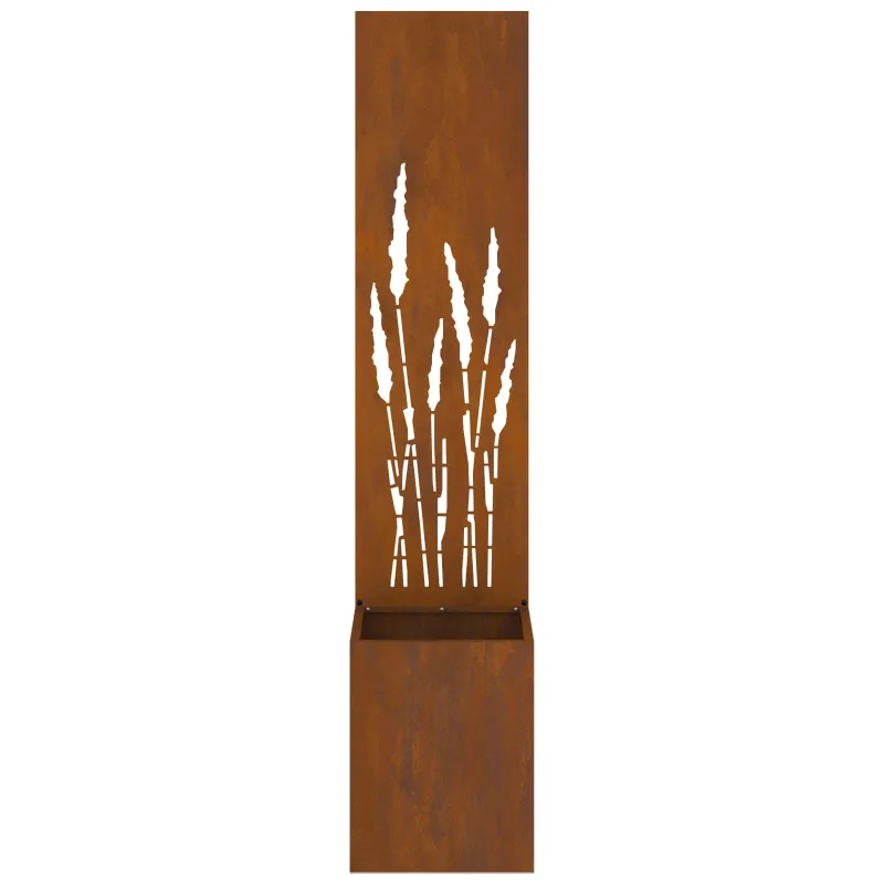 Sodo privatumo ekranas „Fretwork“ Rūdijanti 32 x 150 cm