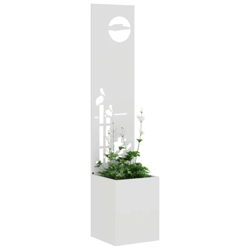 Sodo privatumo ekranas „Fretwork“ Balta 32 x 32 x 150 cm
