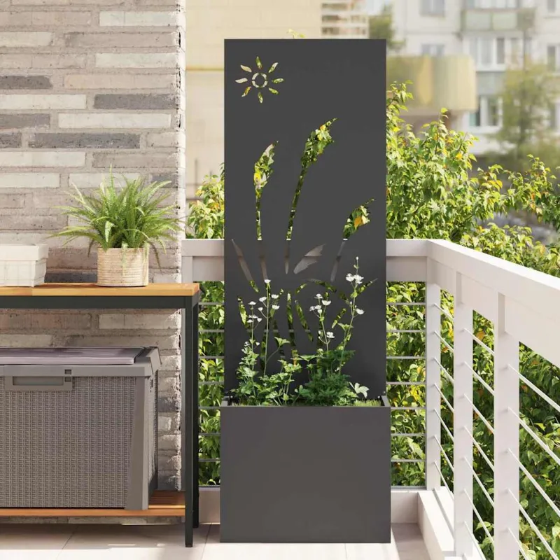 Sodo privatumo ekranas „Fretwork“ Juoda 50 x 150 cm