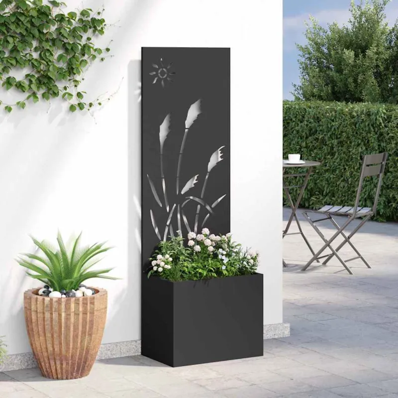 Sodo privatumo ekranas „Fretwork“ Juoda 50 x 150 cm