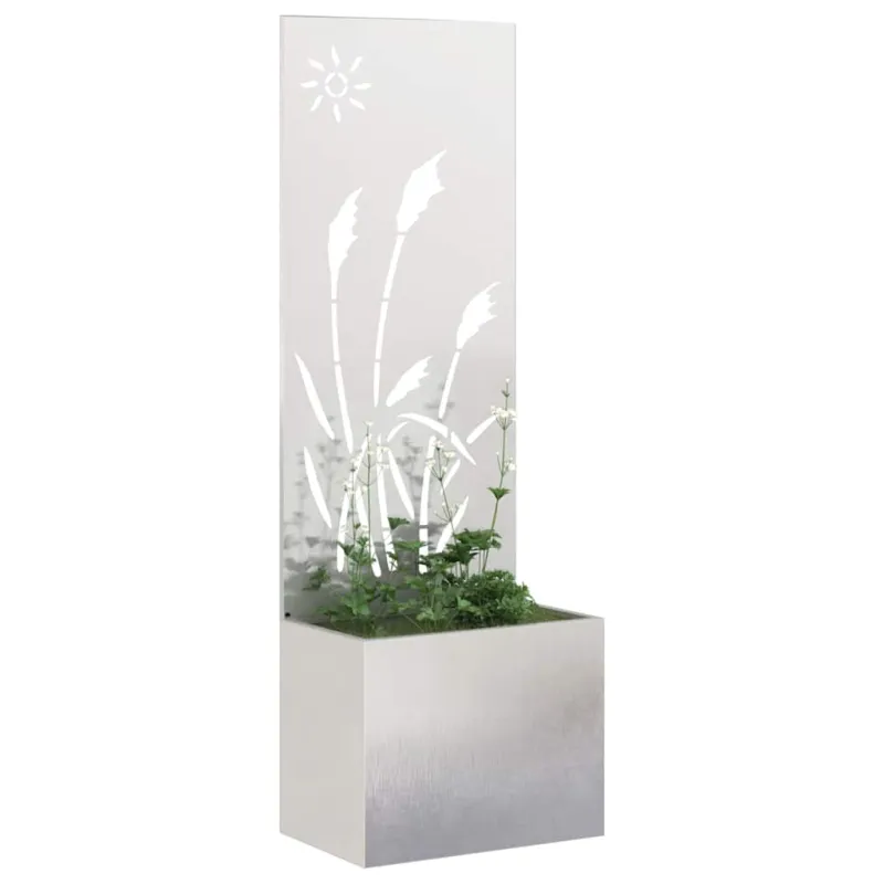 Sodo privatumo ekranas „Fretwork“ Sidabrinė 50 x 150 cm