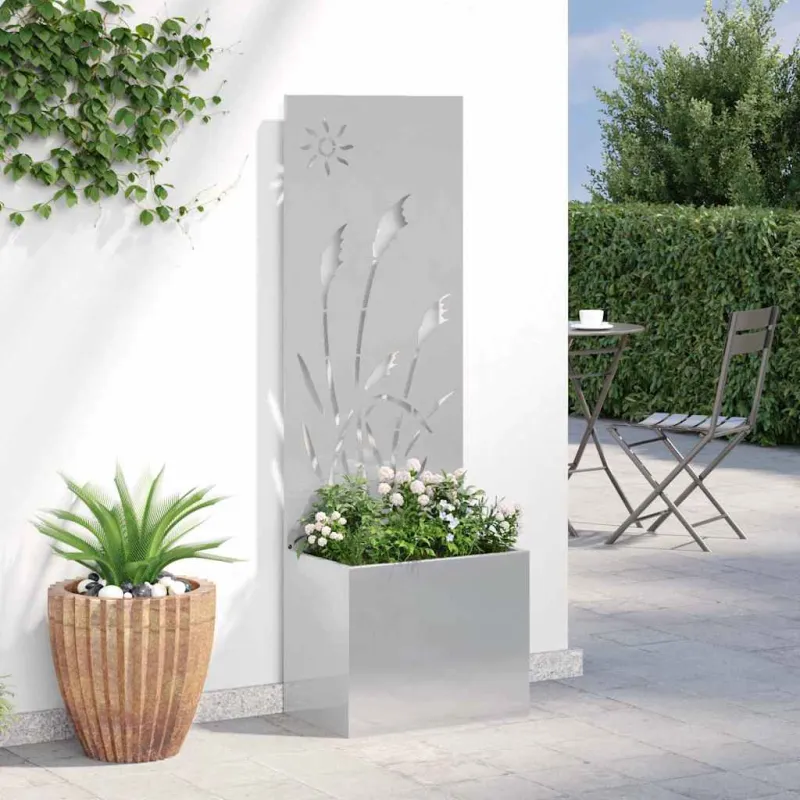 Sodo privatumo ekranas „Fretwork“ Sidabrinė 50 x 150 cm