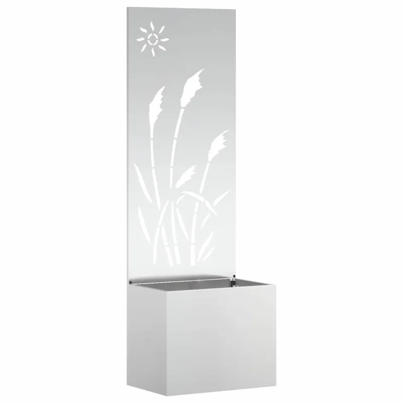 Sodo privatumo ekranas „Fretwork“ Sidabro 50 x 140 cm