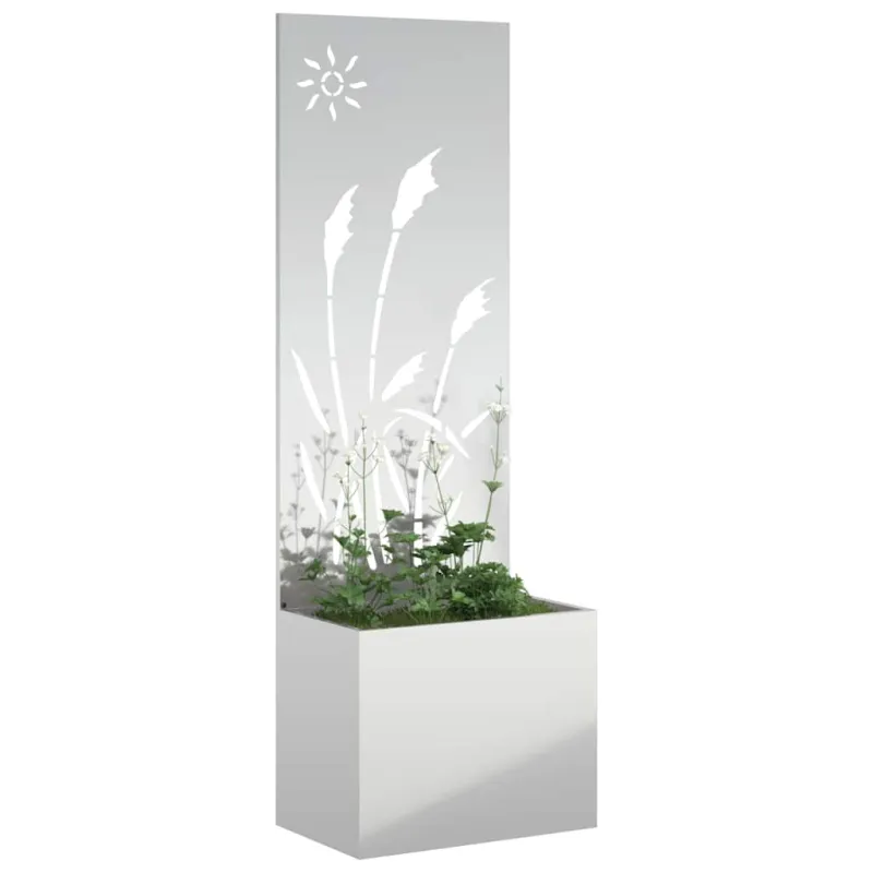 Sodo privatumo ekranas „Fretwork“ Sidabro 50 x 140 cm
