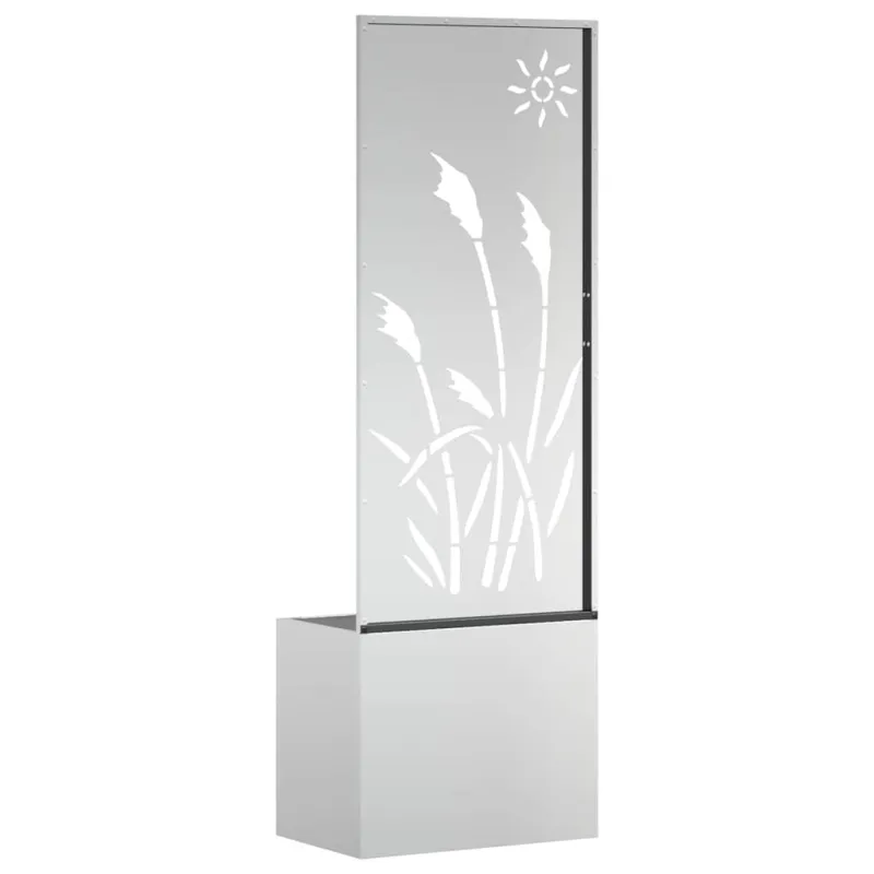 Sodo privatumo ekranas „Fretwork“ Sidabro 50 x 140 cm