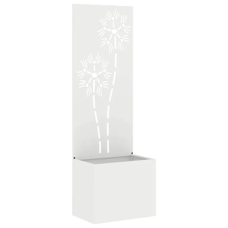 Sodo privatumo ekranas Gėlių Balta 50 x 150 cm