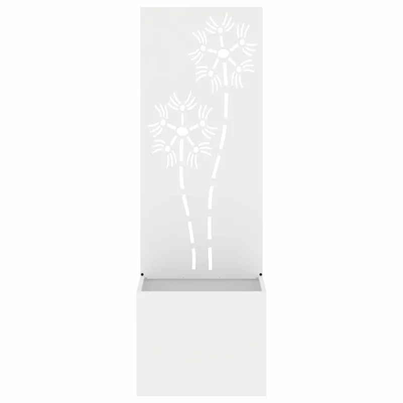 Sodo privatumo ekranas Gėlių Balta 50 x 150 cm