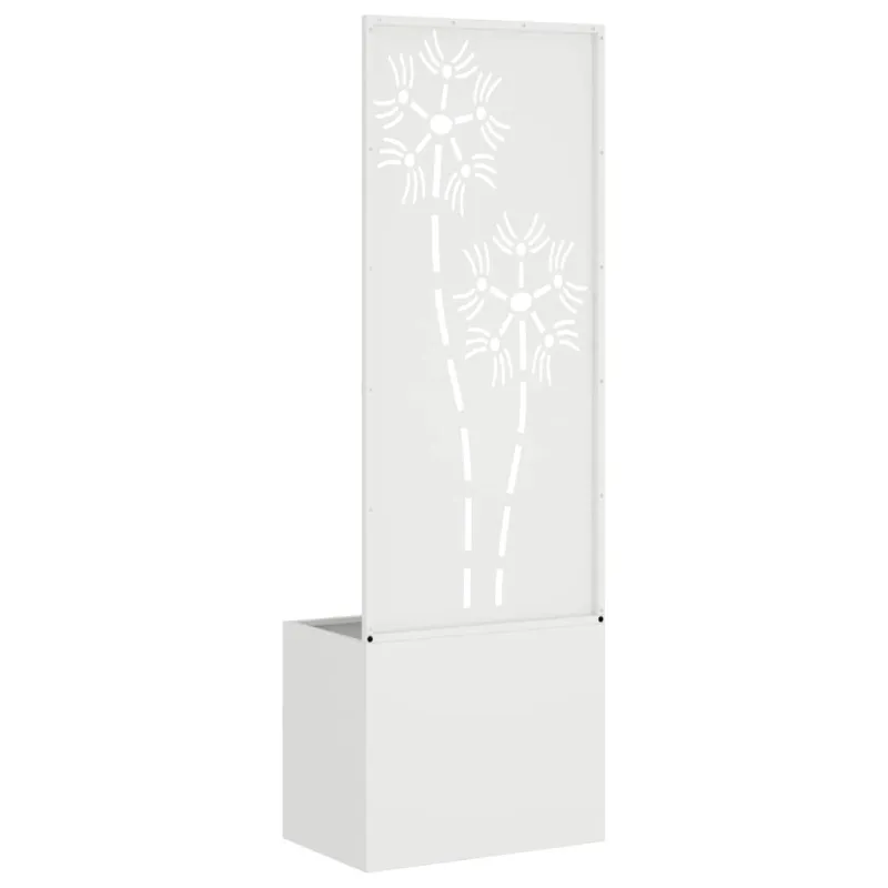 Sodo privatumo ekranas Gėlių Balta 50 x 150 cm