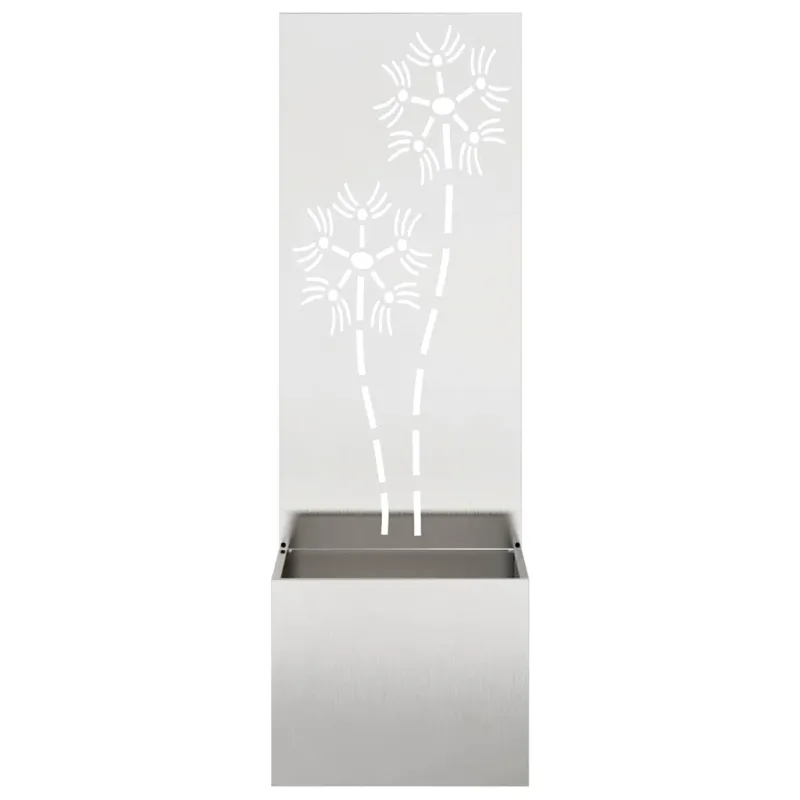 Sodo privatumo ekranas Gėlių Sidabrinė 50 x 150 cm