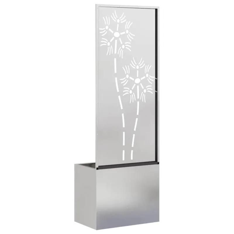 Sodo privatumo ekranas Gėlių Sidabrinė 50 x 150 cm