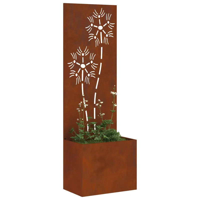 Sodo privatumo ekranas Gėlių Rūdijanti 50 x 32 x 150 cm